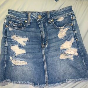 american eagle denim skirt